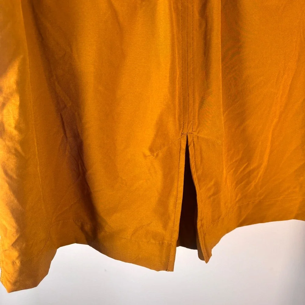 Athleta Mustard Yellow Utility Skirt Size 6 Elastic Waist Cargo Pockets Travel